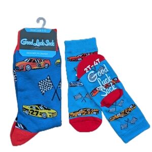 🇨🇦 Good Luck Sock Dad/Toddler Matching Race Car Design Socks